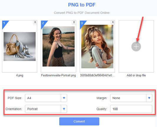 convert multiple images on LightPDF