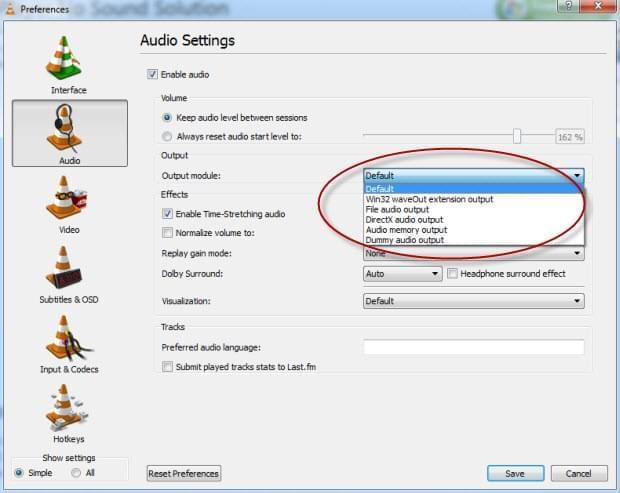 Adjust audio settings