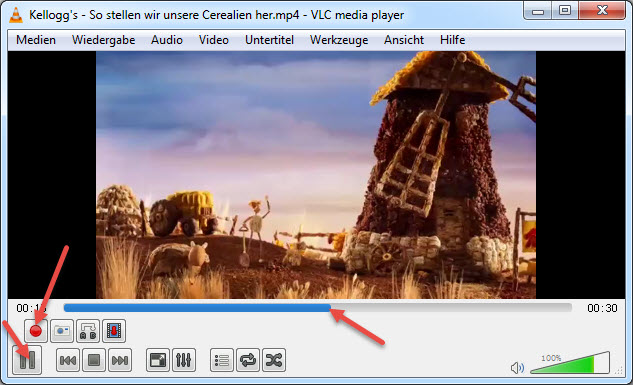 VLC Player Videos schneiden