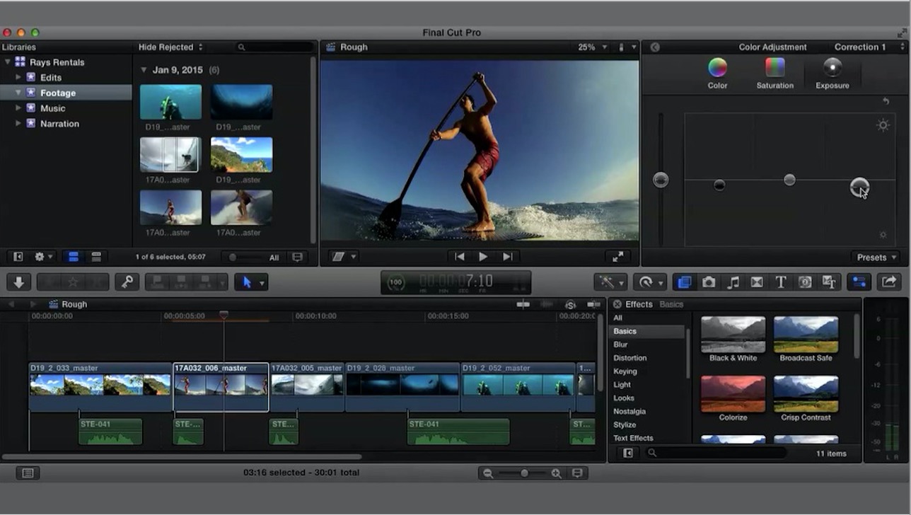 Final cut pro edit video frame