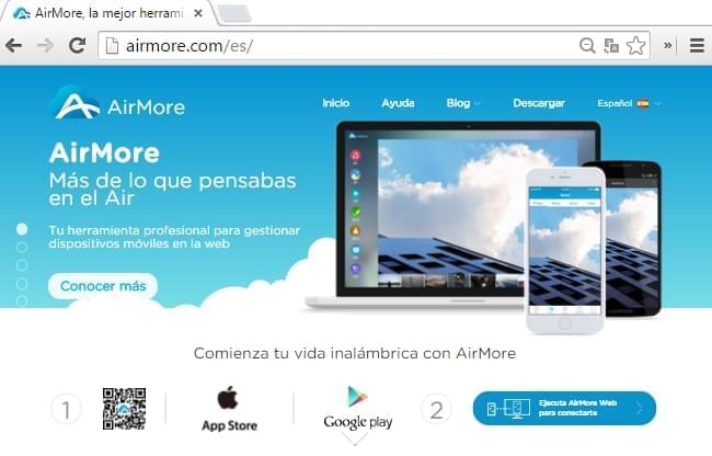 AirMore página de inicio