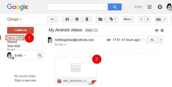 transfer video with gmail