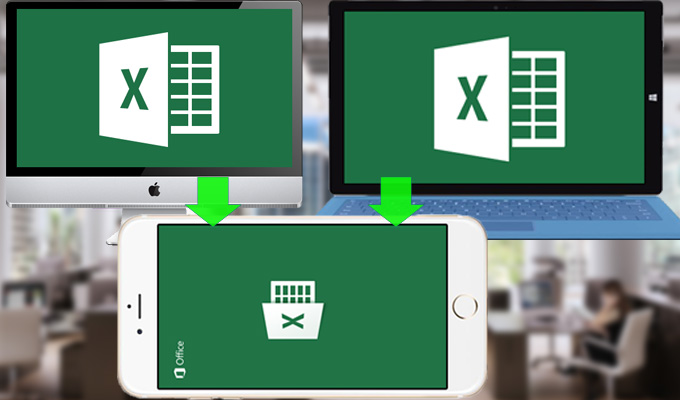 Transfer excel to iPhone