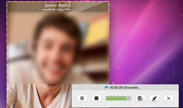 gravar FaceTime no Mac