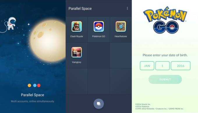 mehrere Pokémon Go Accounts auf einem Handy