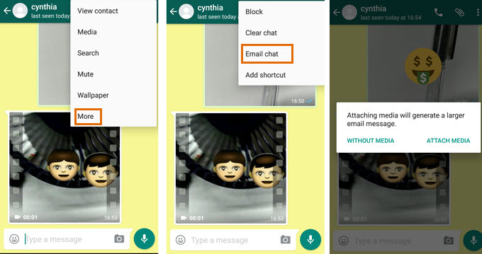 przesyłanie plików multimedialnych WhatsApp na komputer