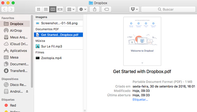 Dropbox no Mac
