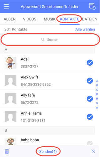 Android Kontakte auf iPhone 7 verschieben