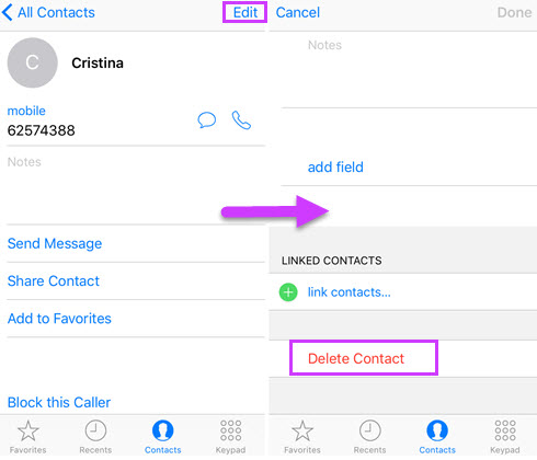 Iphone in to how contacts delete How to