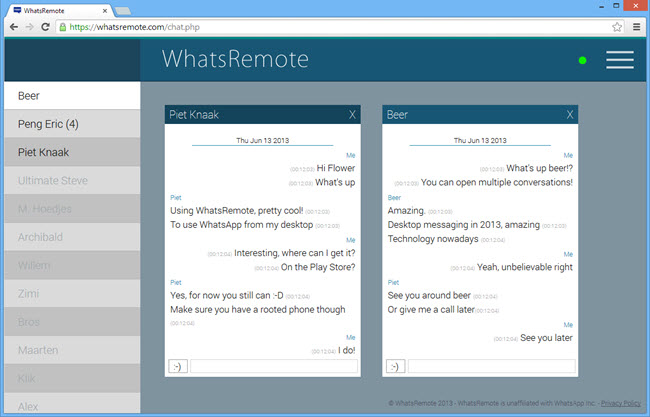 WhatsRemote App