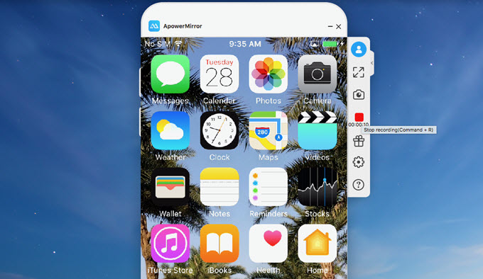 iPhone screen recording on Mac