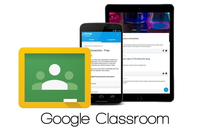 A Interface de Google Classroom