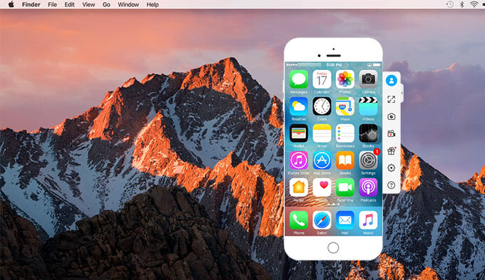 spejle iPhoneskærm på en Mac