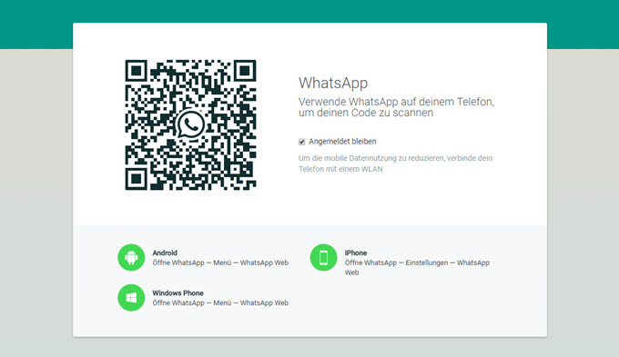 WhatsApp Web benutzen