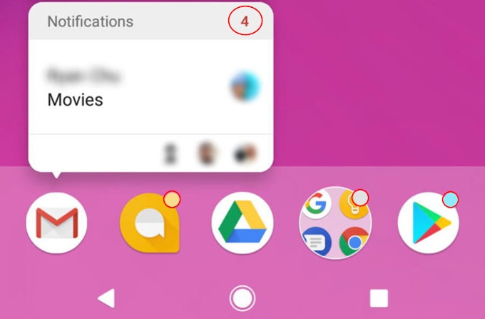 Dots on apps