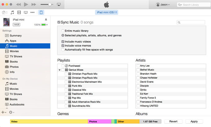 transfer music from iPad to PC with iTunes