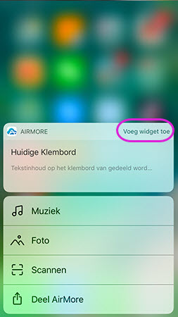 add AirMore widget