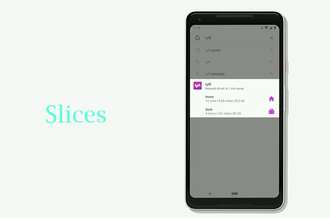 slices dans Android P