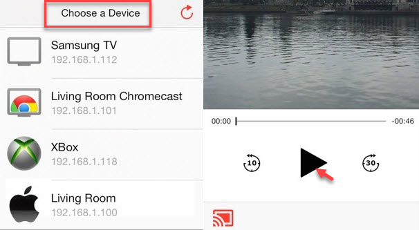 mirror iPhone to TV with AllCast