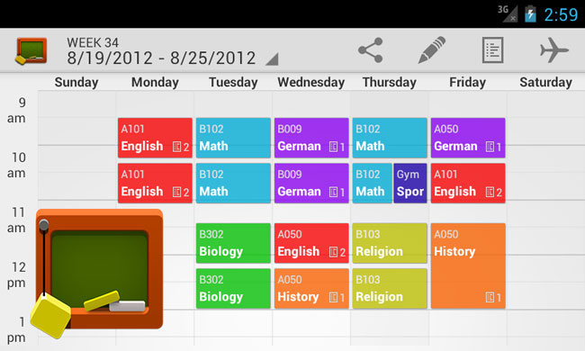 my class schedule