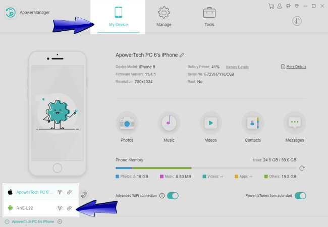 flytte data fra iPhone til OnePlus 6T