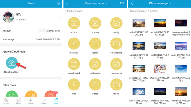 apowercloud sur android 