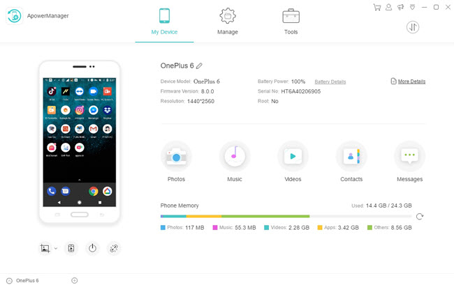 OnePlus 6 mediabestanden delen op PC