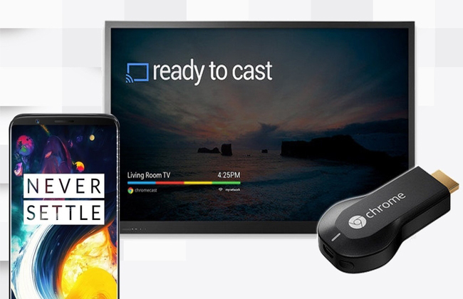 connect OnePlus 6 to TV via Chromecast