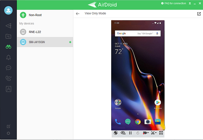 reflect 6t phone to computer with airdroid
