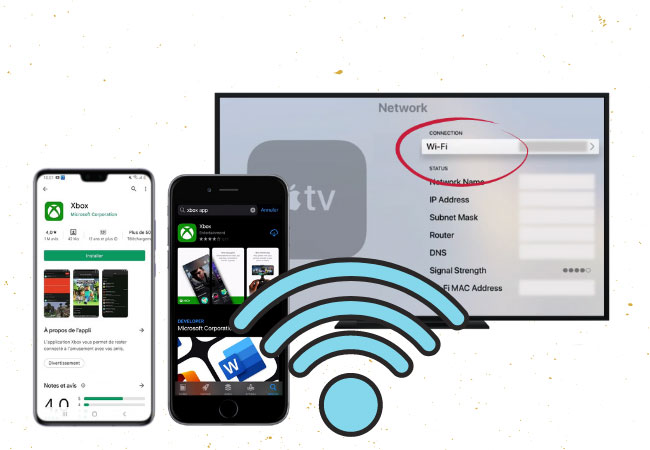 connectez vos appareils au même réseau Wi-Fi