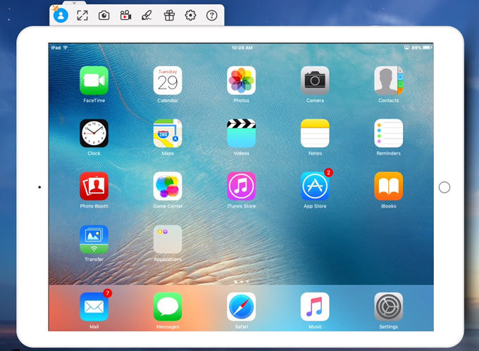 iPadの画面をMacに映す