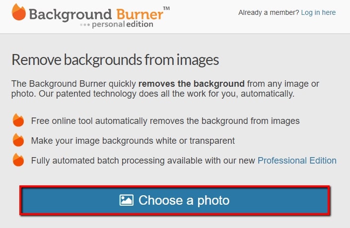 automatic photo background remover online tool