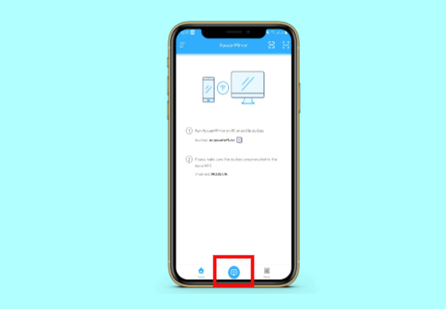 Connect iPhone to PC using ApowerMirror
