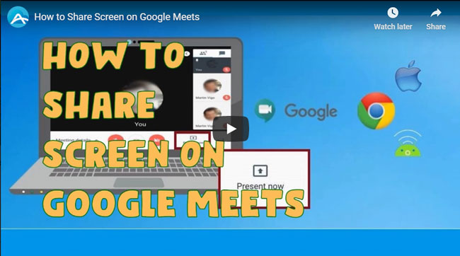 share Google Meet screen
