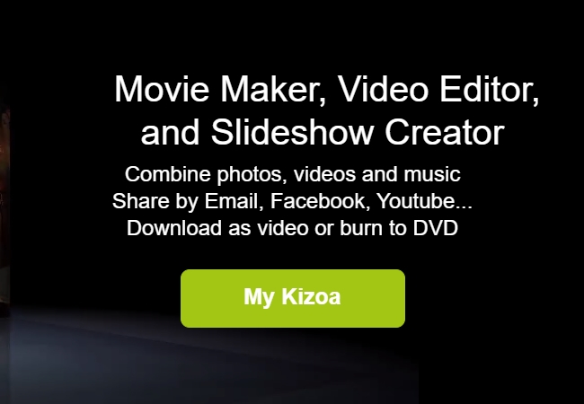 photo video maker with music kizoa interface