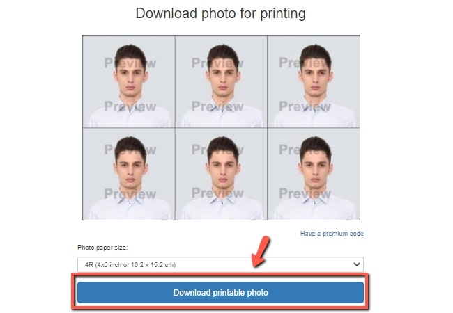 download printable photo button
