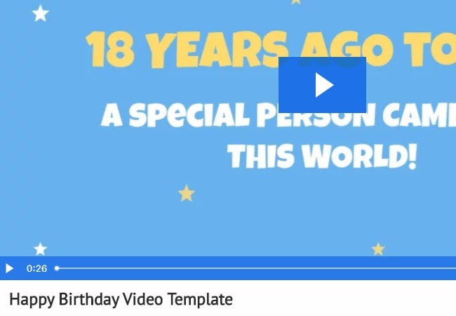 animaker birthday video template