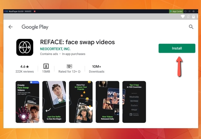 how to use REFACE: face swap videos on PC