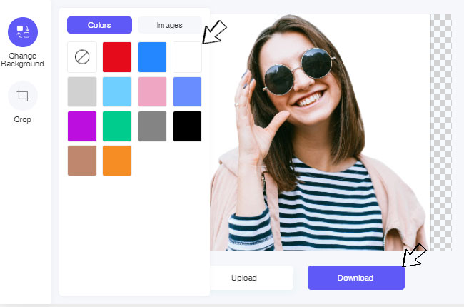 online photo editor change background color to white