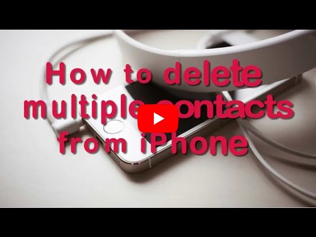 How to Delete Multiple Contacts All At Once