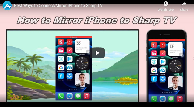 mirror iPhone to Sharp TV