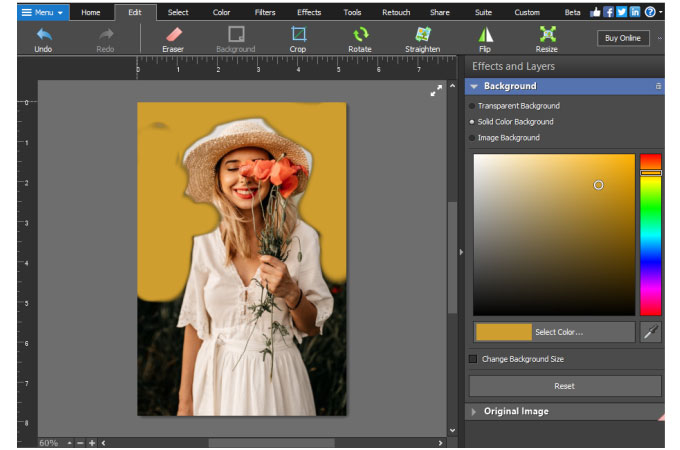 Use Online Photo Editor to Change Background of Photo