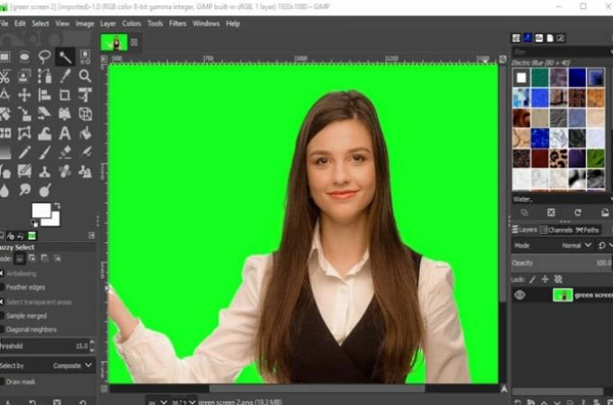 Green Screen Hintergrund mit GIMP bearbeiten