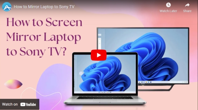 mirror laptop to sony TV