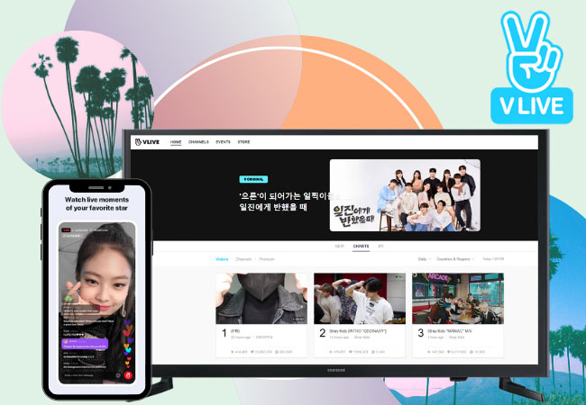 how to watch v live video on tv