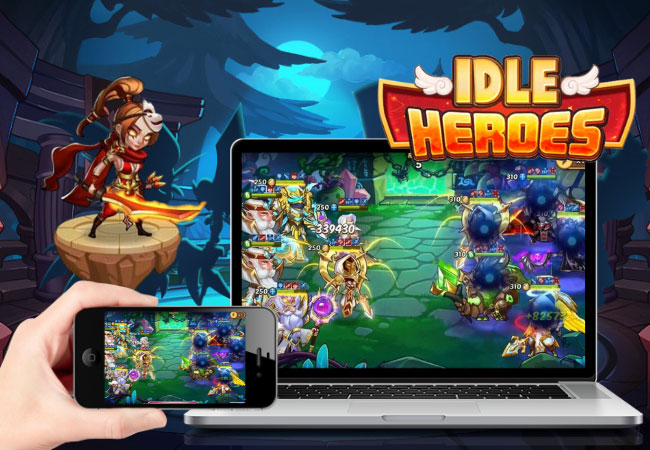 idle heroes phone and pc