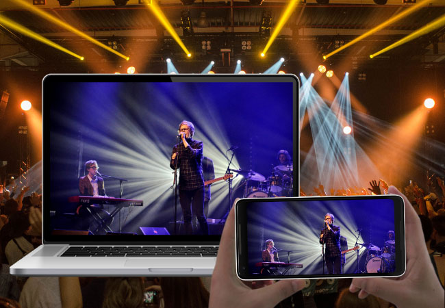 online concert phone and pc