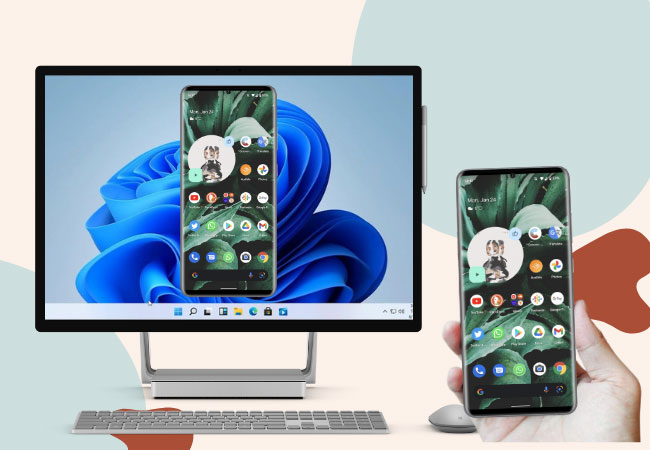 google pixel 6 interface phone and pc