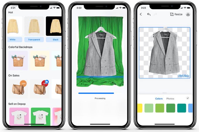green screen product app