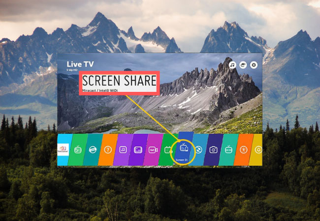 lg screen share tv interface